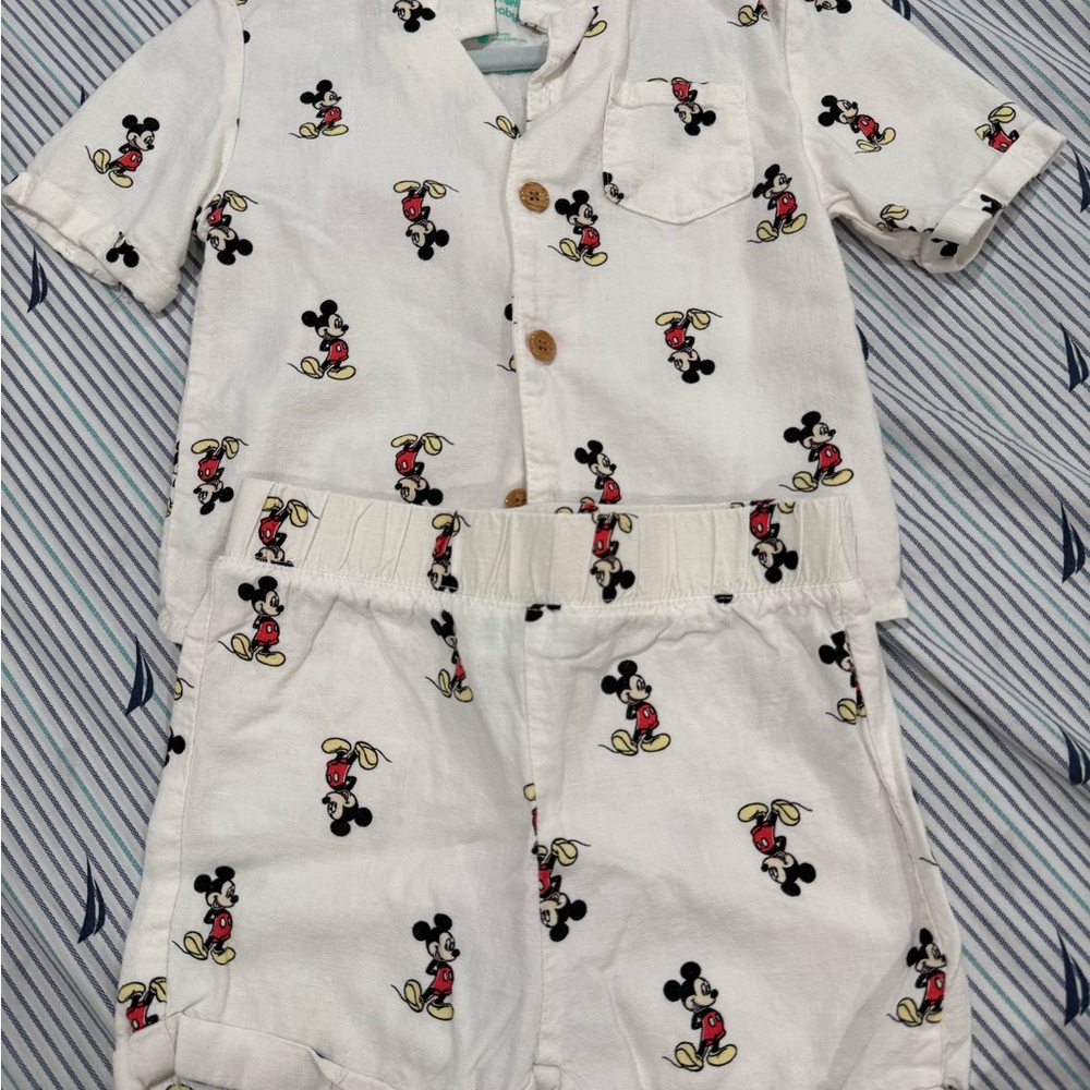 Disney Mickey Mouse Kids Matching Set - White and Red